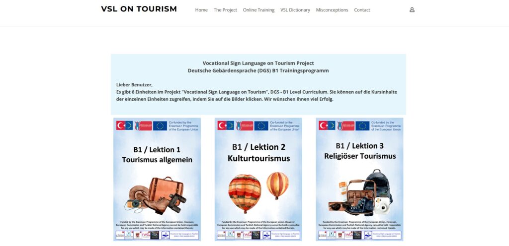 Screenshot von der Homepage vslontourism.com